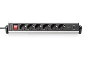 Strömkabel (extern) - DIGITUS 6-Port Power Strip (with 3x USB Ports) - DA-70624