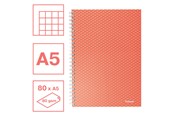 Block och Anteckningsböcker - Esselte  Colour'Breeze A5 anteckningsbok rutig trådbunden Korall - 628468