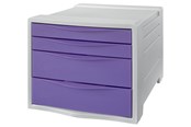 Arkivering & Förvaring - Esselte Colour'Breeze Drawer Cabinet 4 drawers Lavender - 628458