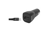 Mobile - Adapters & Chargers - GEAR Charger 12-24V 1xUSB 2.4A Black Lightning cable 1m MFI C89 - 665090