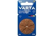 Battery - VARTA Hearing aid batteries 312 PR41 (zinc air Button cell 1.45V) 6-pack - 24607101416