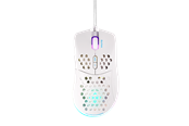 Mus - Deltaco GAMING WM75 Ultralight Wired - Gamingmus - 7 knappar - Vit med RGB ljus - GAM-108-W