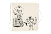 Kreativa spel - Creativ Company Color your own Cotton Gym Bag Pirates - 499651