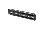 Nätverks tillbehör - Lanberg Patch Panel 48-Port 2U 19" CAT6 UTP Black - PPU6-2048-B