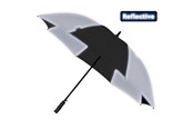 Fritid & Resor - Falcone Reflective Umbrella - Automatic - Windproof - 120 cm - Black / Silver - GP-48-8120