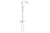 Dusch och monteringstillbehör - Grohe Euphoria 310 duschsystem med termostat för vägg, krom - 26849000
