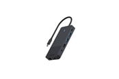 USB Hub - RAPOO Multiport USB-C UCM-2006 12-i-1 USB-C-Adapter USB Hub - 12 porte - Svart - 11414