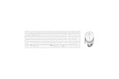 Tangentbord - RAPOO 9750M - Tastatur & Mus set - Nordisk - Vit - 12141