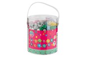 Konst- och hantverksmaterial - Creative Craft Group Bucket with Wooden Beads 250gr. - 100013