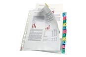 Arkivering & Förvaring - Esselte - divider - 12 parts - for A4 Maxi - capacity: 30 sheets - tabbed - clear glass - 414170