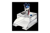 Arkivering & Förvaring - Leitz Plus - letter tray riser - transparent grey - 52340092