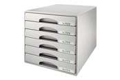 Arkivering & Förvaring - Leitz Förvaringsbox Plus 6 lådor Grå - 52120085