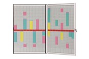 Konferens & Presentation - Nobo combo board: whiteboard card planner - 54 slots x 20 columns - double-sided - 1901361
