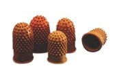 Skrivbordstillbehör - Rexel Size 00 - thimblette - rubber - dark orange (pack of 10) - 23520303
