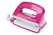 Skrivbordstillbehör - Leitz Hålslag WOW Mini 2-hål (EU) / 10 ark Rosa - 50601023