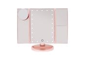 Sminkspeglar - UNIQ Hollywood trifold make up spejl - rose gold - 4777-2