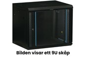 Rack chassis - TOTEN 19? wall cabinet 6U 600 × 450 glass door black - WS64066001
