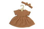 Dockor & Tillbehör - Heless Doll dress Brown with Ruffles 28-35 cm - 1425