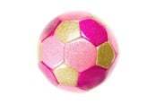 Utomhuslek - LG-Imports Metallic Football Pink 15cm - 4850