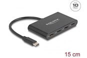 USB Hub - DeLOCK - Hub - 10 Gbps - 4 Ports USB Hub - 4 porte - Svart - 64129