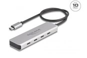 USB Hub - DeLOCK - Hub - 10 Gbps with 35 cm Connection Cable - 4 Ports USB Hub - 4 porte - Grey - 64231