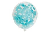Leksaker - Globos Confetti Balloons Paper Confetti Baby Blue 30cm 6pcs - 1128002