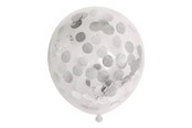 Leksaker - Globos Confetti Balloons Paper Confetti Metallic Silver 30cm 6pcs. - 1128004