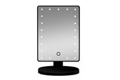 Sminkspeglar - Gillian Jones Makeup Mirror w. Heart LED Light & Touch Function Black - 5713982011494