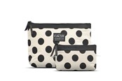 Sminkspeglar - Cimi A-Shaped 2-pcs Cosmetic Bag Set - Black and White - 5706402001632
