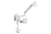 Monitorfäste - Alterzone Arm Luxe Duo Kraftig Dubbel Monitorarm, Vit - ALZARMLX-DW