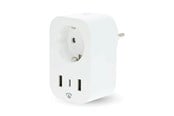Smarta Hem - Nedis SmartLife Smart Plug Wi-Fi Power meter 3680 W Type F (CEE 7/7) / 1x USB-C / 2x USB White - WIFIP151FWT