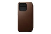 Mobile - Covers & Cases - Nomad Modern Leather Folio - iPhone 15 Pro | Brown | Leather - NM01628385
