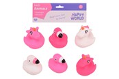 Leksaker - Johntoy Happy World Flamingo & Unicorn Bath Figures 6pcs. - 22279