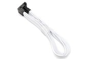Strömkabel (intern) - DUTZO Sleeved PCI-E 12V-2x6 förlängningskabel - lock pin up - Vit - DSC-PE12V2X6-PU-30-WHT