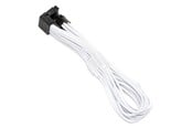 Strömkabel (intern) - DUTZO Sleeved PCI-E 12V-2x6 förlängningskabel - lock pin down - Vit - DSC-PE12V2X6-PD-30-WHT