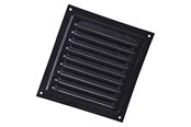 Ventilation - Duka Jalousie grid 200x200 mm black lacquered aluminium - 329194