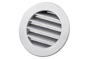 Ventilation - Duka Metal grate Dusav Ø125mm with flange and with fly net aluminium - 112634