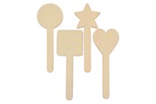 Kreativa spel - Colorations - DIY Wooden Stick Shapes 4 Designs 20pcs. - STICK20