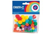 Konst- och hantverksmaterial - Haza Witbaard Colored Pompoms 78pcs. - 192320
