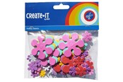 Konst- och hantverksmaterial - Haza Witbaard Foam stickers Flowers 70 pcs. - 192301