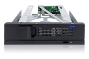 Hårddisk, tillbehör - Icy dock 1x 3.5" SATA 1x 5.25" bay mobile rack fanless keyl - MB171SP-1B