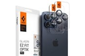 Andra mobiltillbehör - Spigen Glass tR EZ Fit Optik Pro 2 Pack - blue titanium - iPhone 17/16/15 Pro / 17/16/15 Pro Max - AGL07164