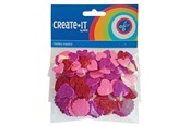 Konst- och hantverksmaterial - Haza Witbaard Foam stickers Hearts and Rounds 132 pcs. - 192304