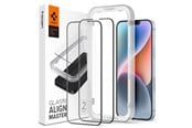 Mobiltelefontillbehör-Skyddsfilm - Spigen Glass tR AlignMaster HD 1 Pack - FC black - iPhone 14/13 Pro/13 - AGL03725