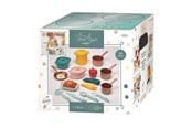 Lekkök och tillbehör - Ecoiffier Play Set Pans and Play Food with Cardboard Stove 20 pieces. - 1685