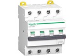 Komponenter för switchboxar och skåp - Schneider Electric Combination switch Acti 9 iC60 4P 25A 300mA C characteristic 6kA class A - A9D52425