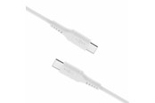 USB-kabel - FIXED LIQUID Silicone 60W - USB-C <-> USB-C - 0.5m - Vit - FIXDLS-CC05-WH