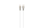 USB-kabel - FIXED METAL USB-C/Lightning MFI flätad kabel 0.5m Vit - FIXDB-CL05-WH