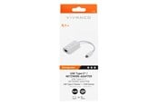 Övriga kablar - Vivanco USB-C <-> RJ45 1000Mbps network adapter 0,1m White - 4008928453836