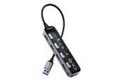 USB Hub - Deltaco Transparent USB-A hub 5 Gbps 4x USB-A USB Hub - 4 porte - Transparent - UH-736